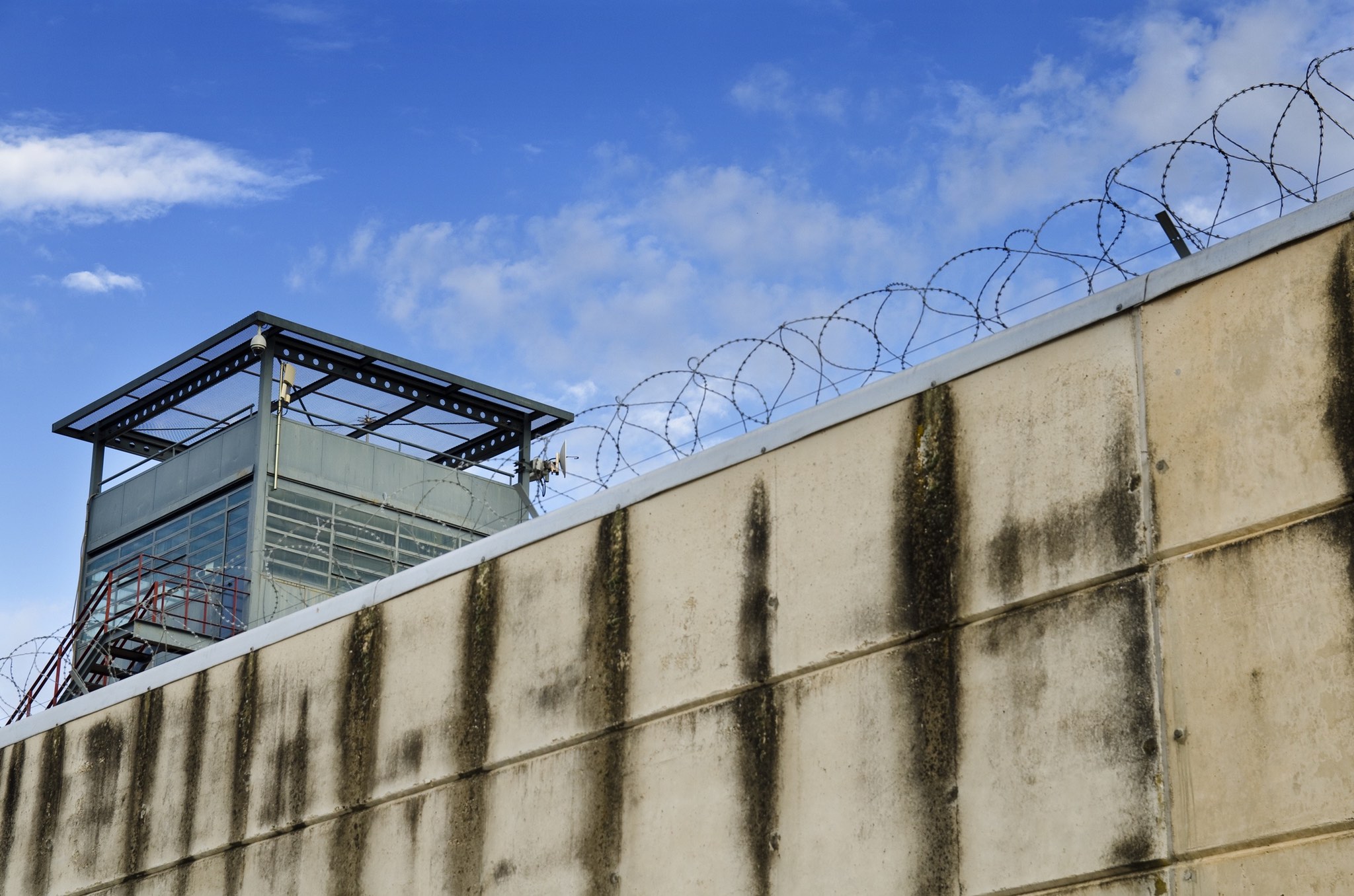 Secure perimeter wall and guard tower